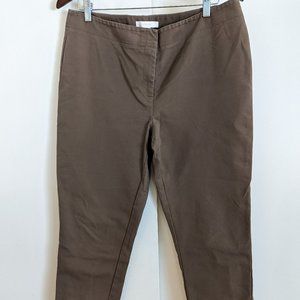 Size L (2) Brown Chico's Casual Ankle Pants